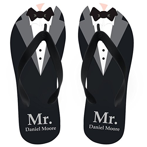 MR. Name Groom Flip Flops Personalize Yours! - Main Image