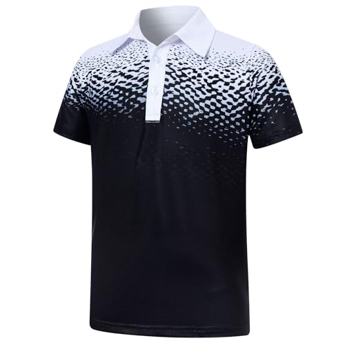 Image of uideazone Boys Polo Shirts Dry Fit Performance Golf Short Sleeve Casual School Uniform Size 5-14