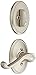SCHLAGE Lock Company F94FLA619WKFLH Flair Lever Left Handed Dummy Interior Pack with Deadbolt, Satin Nickel