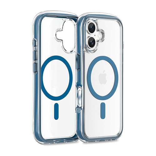 Image of Airbag Phone Cover Compatible with iPhone 17 | 5 Layer Protective Structure | Anti-Scratch & Anti Aging Back Cover | Heat Protection During Charging | Compatible MagSafe | Blue