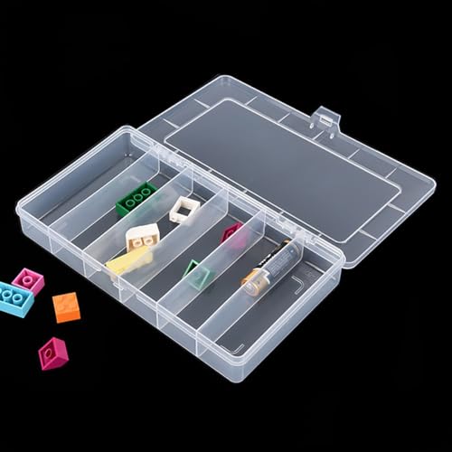 Image of 6 Grids Clear Plastic Organizer Box, Bead Storage Containers, Craft Organizers and Storage Beads Organizer, Art DIY, Crafts Jewelry Storage, Fishing Tackles, 2 PACK