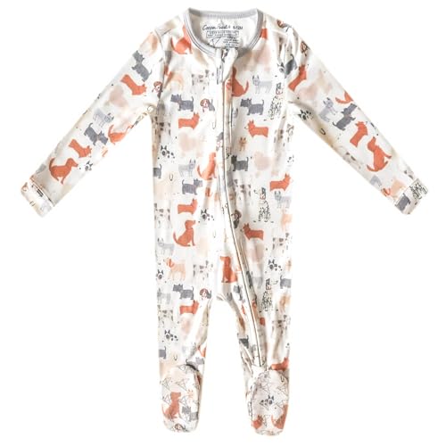 Image of Copper Pearl Zip-Up Footie Baby Pajamas - Soft Newborn Onesies for Boys & Girls, Tag-Free with Two-Way Zipper Baby Sleepers for Newborn - 24 Months, Rufus