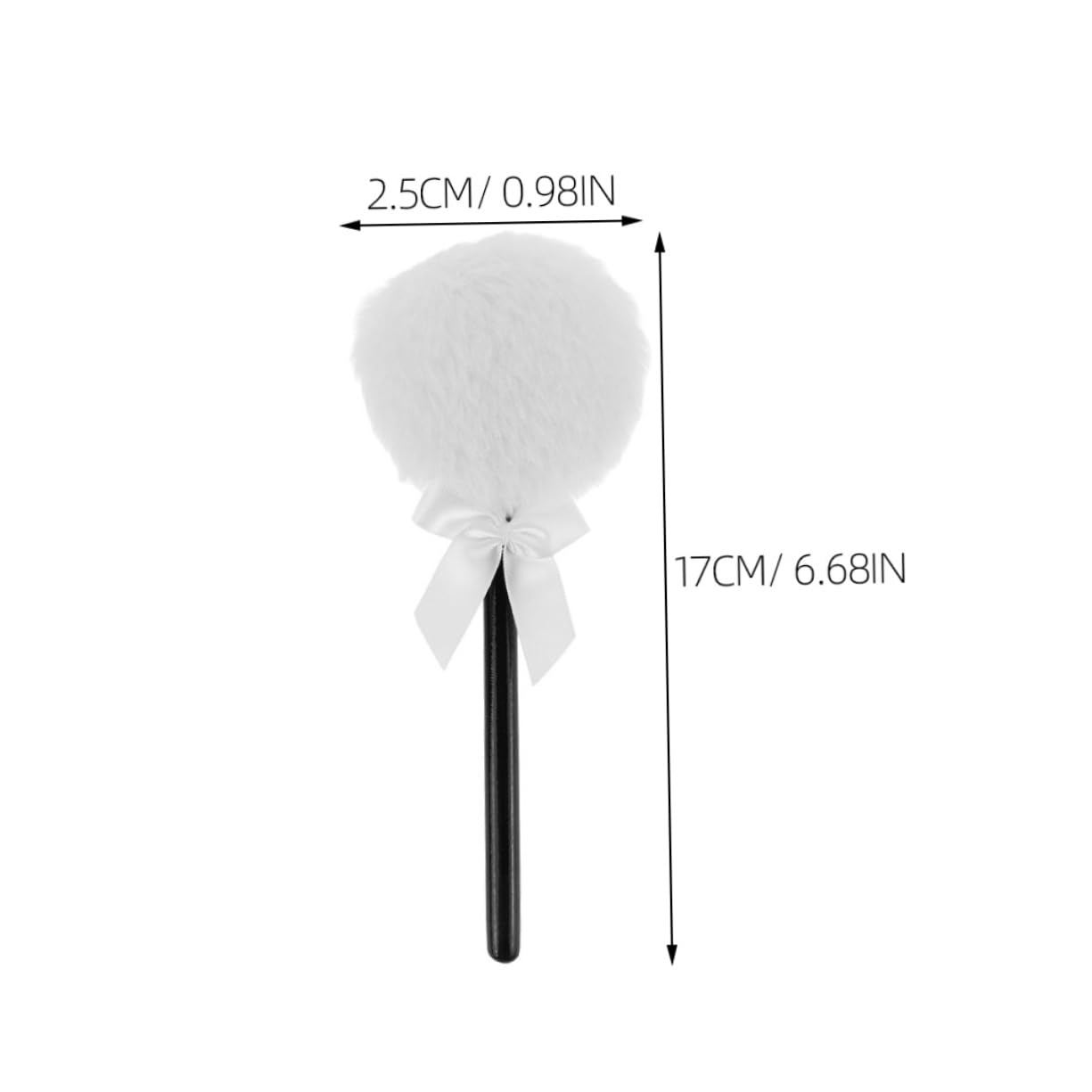 minkissy 3pcs Long Hair Bowknot Makeup Puff for Face Body Powder Puff Natural Look