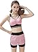Produktbild Damen Y-Back Racerback Yoga BH T-Shirt Kurze Hosen Laufen Sport Yoga Gym Outfit Workout Athletic Suit Set