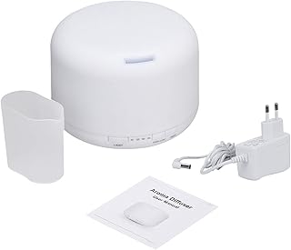 Funien Veilleuse,Télécommande 1000 ML Ultrasons Humidificateur d'air Arôme Diffuseur D'huile avec 7 Couleurs LED Night Light Ménage Aromathérapie Électrique pour Bureau Maison Spa Yoga Relax