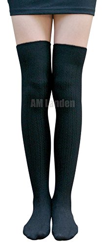 Wool Blend Knit Boot Socks Over Knee Socks Stylish Cotton Thigh Socks2