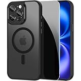 LWLFEKA for iPhone 15 Pro Max Case with Privacy Screen Protectors & Full Camera Cover,Magnetic iPhone 15ProMax Casse[Compatible with MagSafe] Translucent Slim Matte for 15 Pro Max Phone Case-Black