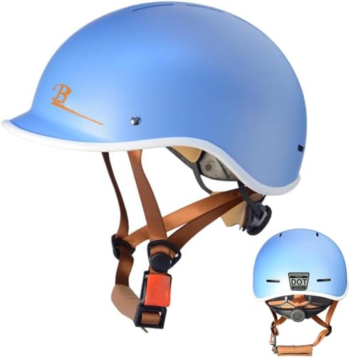 Low Profile Skull Cap Open Face Motorcycle Vintage Helmet,Retro Light