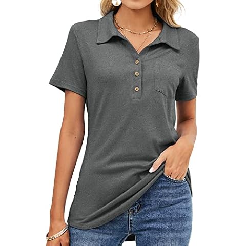 TFSDOD Women's Cotton Polo T-Shirt Cover