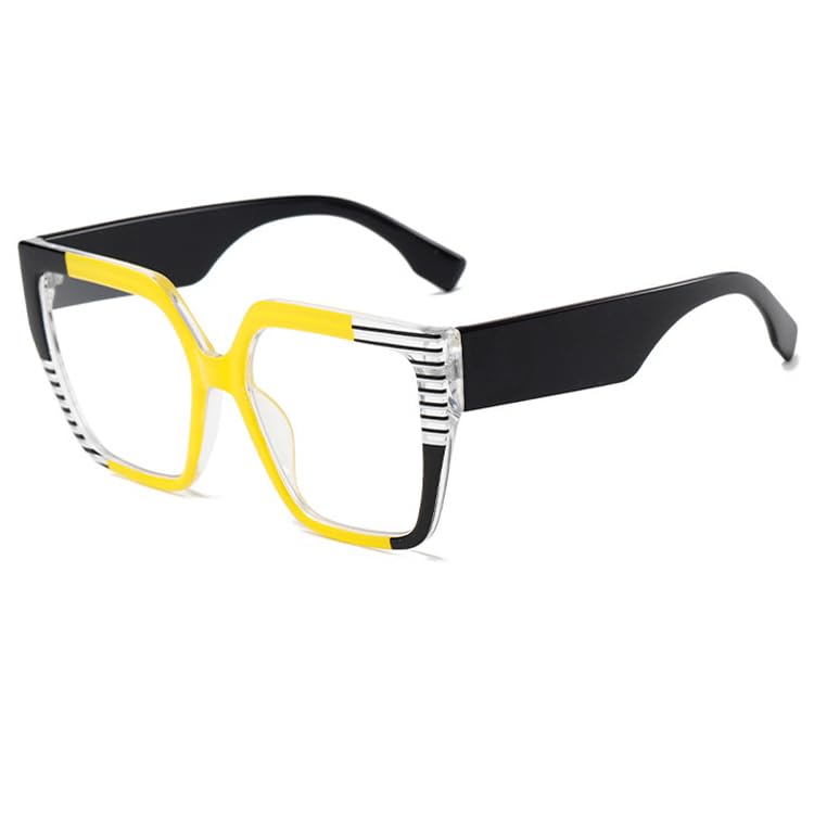 bullabulling Oversized Reading Glasses for Women Cat Eye Blue Light Blocking Square Stylish Computer Readers