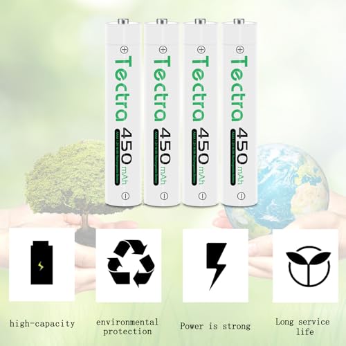 DuraPro 4X Akku AAAA Batteries + LED USB Ladegerät für Stylus Pens, Stirnlampen, Quadruple A,Quad A,E96, LR61,4061,MN2500,GP25A