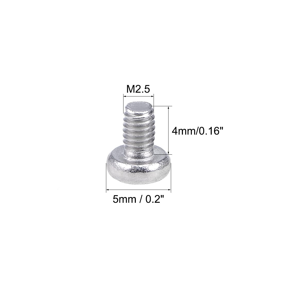 Uxcell M2.5x12mm Machine Screws - 304 Stainless Steel Phillips Pan Head Bolts (60Pcs) - View #3