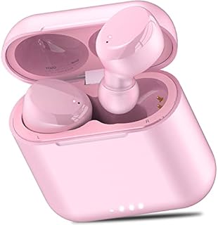 TOZO T6 True Wireless Earbuds Bluetooth Headphones Touch Control with Wireless Charging Case IPX8 Waterproof Stereo Earphones in-Ear Built-in Mic Headset Premium Deep Bass for Sport Rose Gold