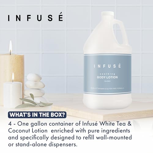 Image of Terra Pure Infuse Hotel Lotion | 1 Gallon | Designed to Refill Soap Dispensers (Set of 4 Gallons)