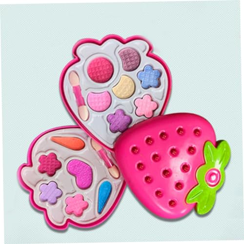 ifundom Brinquedos Fingir Kit De Vestir Com Espelho Kit De Maquiagem Infantil De Três Camadas Blush