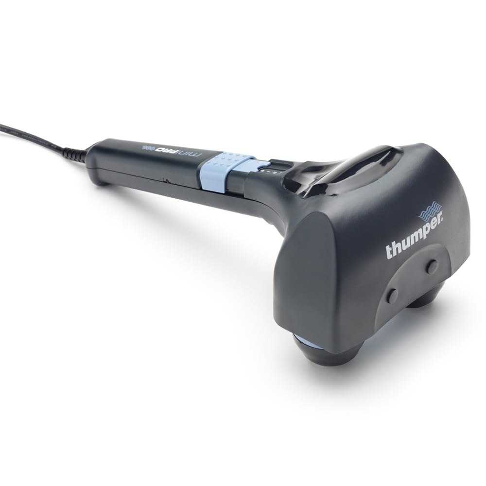 Thumper Mini Pro - Masajeador eléctrico de mano, color azul / negro