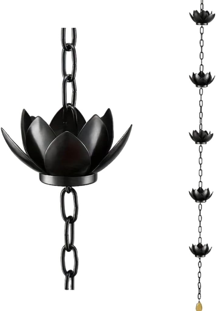 Rain Catcher Chain Decorative Adjustable Rain Chain Gutter Roof Rainwater