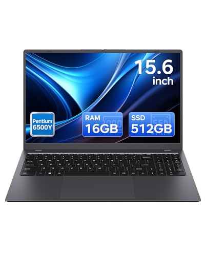 Image of 15.6 inch Laptop 16GB RAM - 512GB SSD Laptop Good for Business and Student, Pentium Processor (Up to 3.4GHz), IPS FHD Display, WIFI5 and BT5.0, Dual USB C, USB 3.2, HDMI