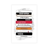 Photo Gallery gieig poster da parete a tema libri alla moda, su tela, decorazione per camera da letto, ufficio, cucina, regalo, senza cornice, 30,5 x 45,7 cm Photo Gallery gieig poster da parete a tema libri alla moda, su tela, decorazione per camera da letto, ufficio, cucina, regalo, senza cornice, 30,5 x 45,7 cm