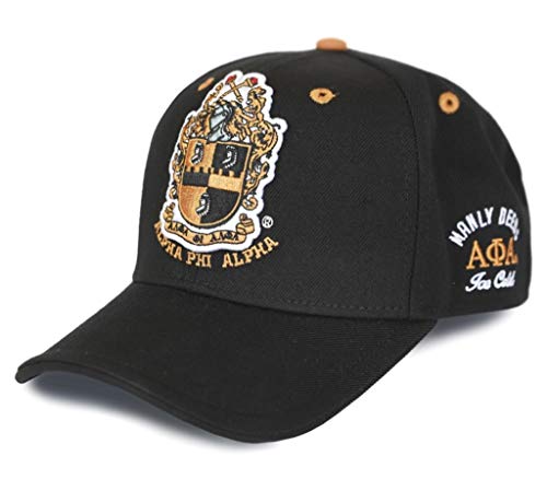 Alpha Phi Alpha Men's Ice Cold Adjustable Curled Cap Black