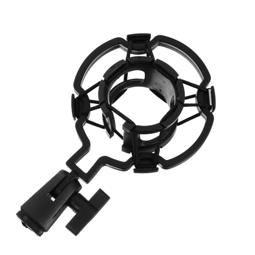 TOKIDNY Soporte de Micrófono con Suspensión Antivibración Clip Plástico para Micrófono Condensador de Diafragma Color Negro