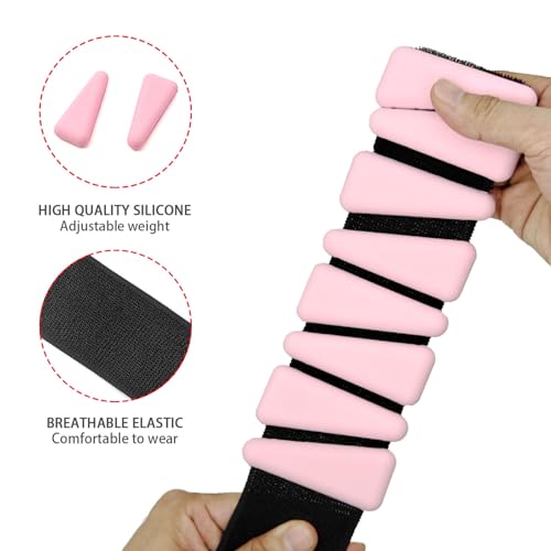 Image of Bodylastics Adjustable Ankle & Wrist Weights 4 lb Pair (2 lb Each) - Silicone, Sweat-Resistant for Arms & Legs - Perfect for Jogging, Walking, Physiotherapy, Cardio, Yoga & Strength Training
