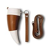 GFHFG Goat Horns Coffee Mug 230ML Steel Vacuum Cup Flask Tea Cups Travel Couple Water Bottle with Rope-White