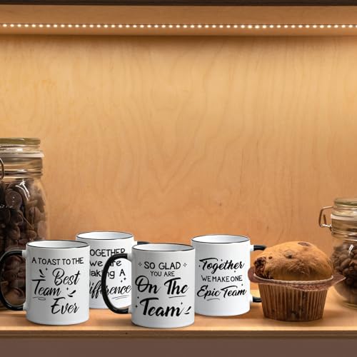Set de 4 tazas de porcelana para equipo 11 oz miniatura 2