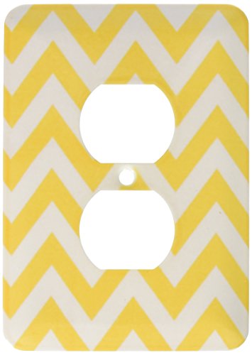 Couvercle 2 prises zig zag jaune pour illuminer la décoration de votre salon