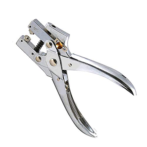 Eyelet Hole Punch Pliers Eyelet Grommet Punch Tool with 100 Pieces Gold Eyelets Grommets for Leather,Belt,Clothes,Bag,Shoe Decorative 3/16 Inch Metal Grommets Kit
