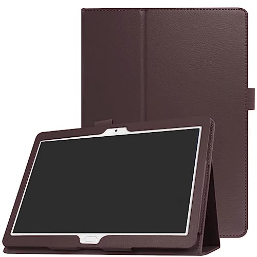ZZOUGYY Tablet Cover per Huawei MediaPad M3 Lite 10 BAH-W09 BAH-AL00 10.1 pollici, Ultra Sottile Folio Basamento Leggero Custodia In Pelle per Huawei MediaPad M3 Lite 10.0 BAH-L09 (Marrone)