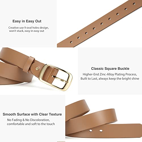 CHAOREN Womens Belts for Jeans - Leather Belt Women 1.3" Width - Genuine Leather Crafted by Hand3