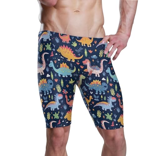 Cute Dinosaur Dino Animal Swim Jammers for Men Athletic Durable S B0401342