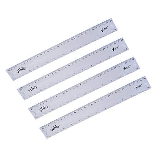 Regla Flexible De PVC - 60 Cm De Longitud, Con Escalas Métrica E Imperial, Para Dibujo Y Medición De Curvas