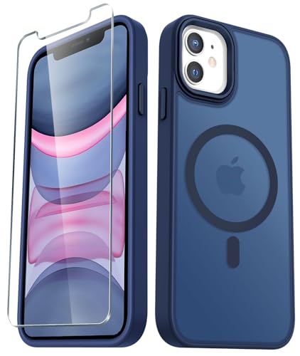 YENAPOON for iPhone 12 Case, iPhone 12 Pro Case, with 1 Screen Protector, Matte Magnetic Slim Phone...