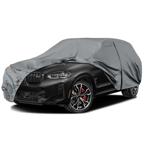 Image of Waterproof Premium Car Covers Replace for 2010-2025 BMW X3 /X4 M, 10 Layers Heavy Duty with Cotton Liner All Weather Car Cover with Zipper Door, Windproof Bands for Snow Rain Dust Protection