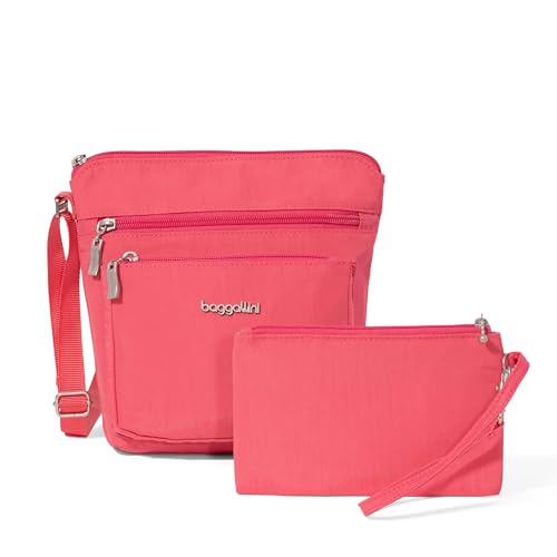 Image of Baggallini Pocket Crossbody Bags for Women 8x8 Small Lightweight Durable Water-resistant Travel Purse W /Rfid