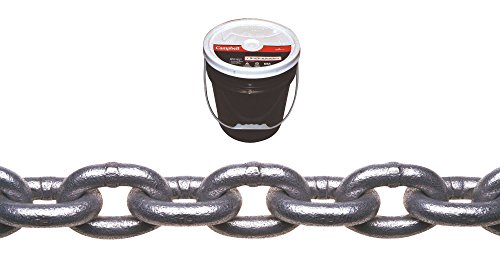 Campbell 0140533 System 3 Grade 30 Low Carbon Steel Proof Coil Chain in Round Pail, Hot Galvanized, 5/16