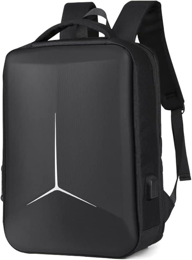 TDOO 15.6 Inch/17.3 Inch Hard Shell Laptop Backpack, Anti-Theft Waterproof Business Travel Computer Backpack, Black Gaming Laptop Bag with USB Port and Password Lock
