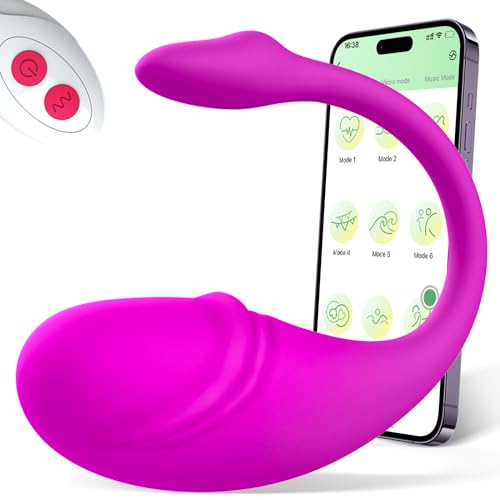 Vibrator mit Fernbedienung Sex Spielzeug für die Frau Vibration, Vibratorensets für Frauen mit App, Sexspielzeug für Paare Extrem Sex Toys Leise Vibro ei, Dildo Sex Toyset Damen Klitoris (Lila)