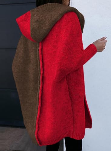 Image of Astylish Women 2026 Fall Clothes Outfits Hooded Knit Cardigan Sweaters