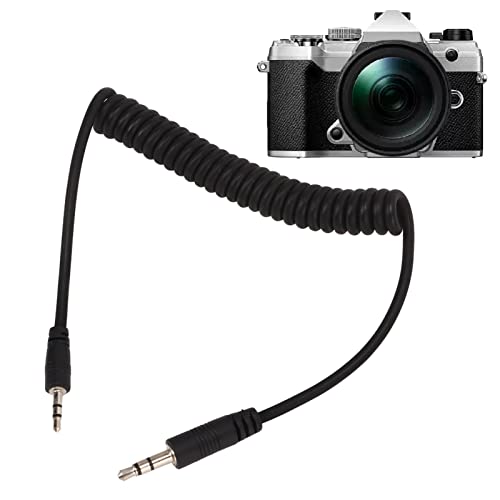 Cavo a Molla Per Fotocamera Cavo Per Telecomando Otturatore Cavo di Attivazione Connessione CB2 da 3.5 Mm 1 Metro Estensibile Materiale Durevole Per serie EM