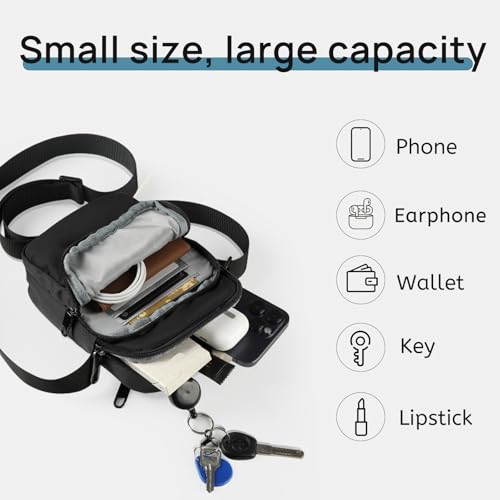 Small Crossbody Bags for Women Men RFID Blocking Anti-theft Crossbody Purse with Locking Zippers Sling Bag for Travel4