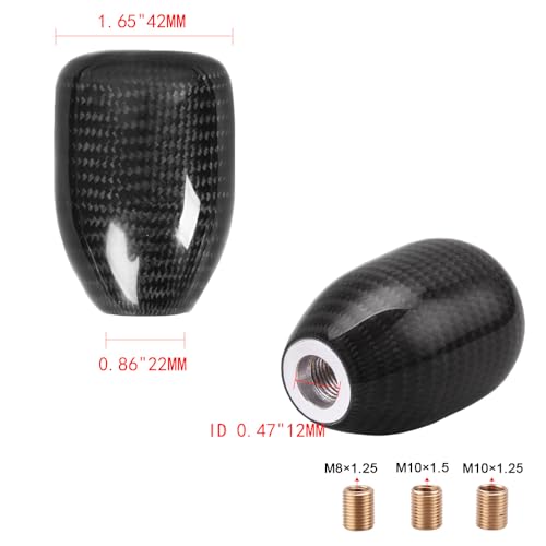 image for muge racing Universal Carbon Fiber Shift Knob Automatic/Manual Gear Sh