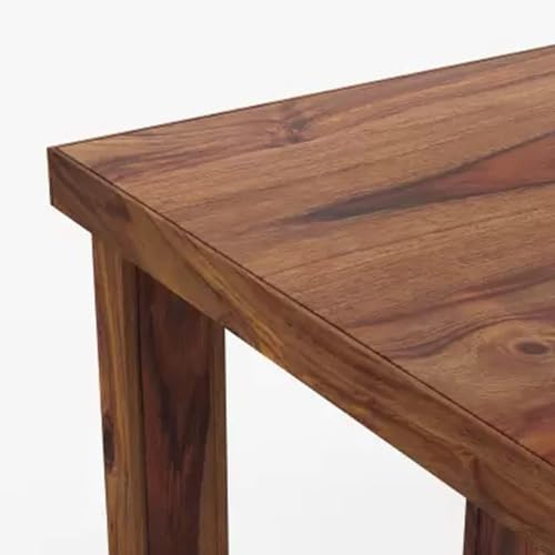 Image of Dining Table Set of 4, Teak Wood Dining Table with Chair || Dining Room Set ll Wooden Dining Table 4 Seater Comfortable Seating || Premium, Modern /Unique Decorative Dining Table Set Honey Finish