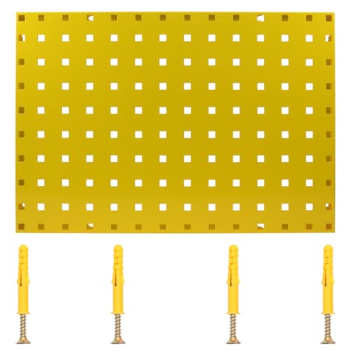 Panel para colgar herramientas BETOOKY amarillo de metal con dimensiones 50x35 cm