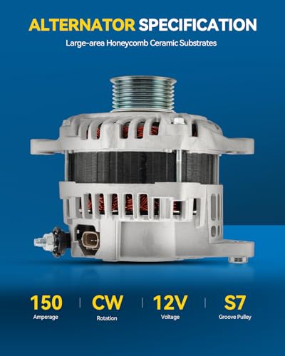 Image of PHILTOP Alternator High Amp Alternators Replace 11538N 12V 150Amp CW