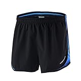 Lixada - Pantalones Cortos de Running 2 en 1 para Hombre, de Secado rápido, Maratón - Entrenamiento Fitness - Running - Ciclismo - Deportes