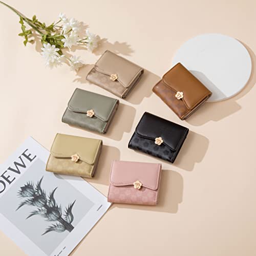 Small Wallets for Women Cute with Coin Purse Card Holder Ladies Mini Wallet Pink2