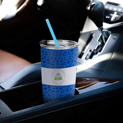 Portavasos para auto con diseño Leopardo y bandera Nicaragua 4 piezas miniatura 7